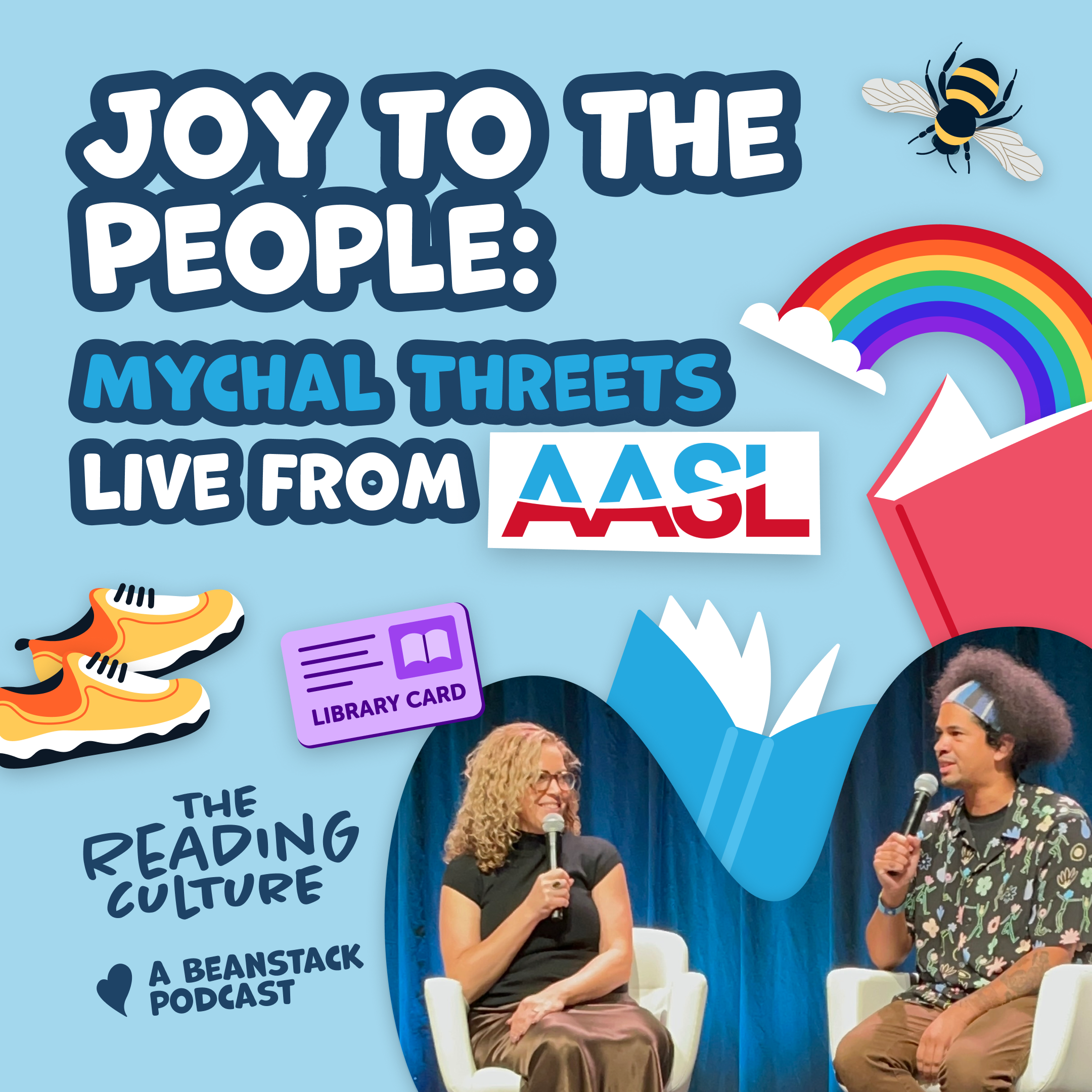 mychal threets live from 2025 aasl conference with jordan lloyd bookey for the reading culture podcast
